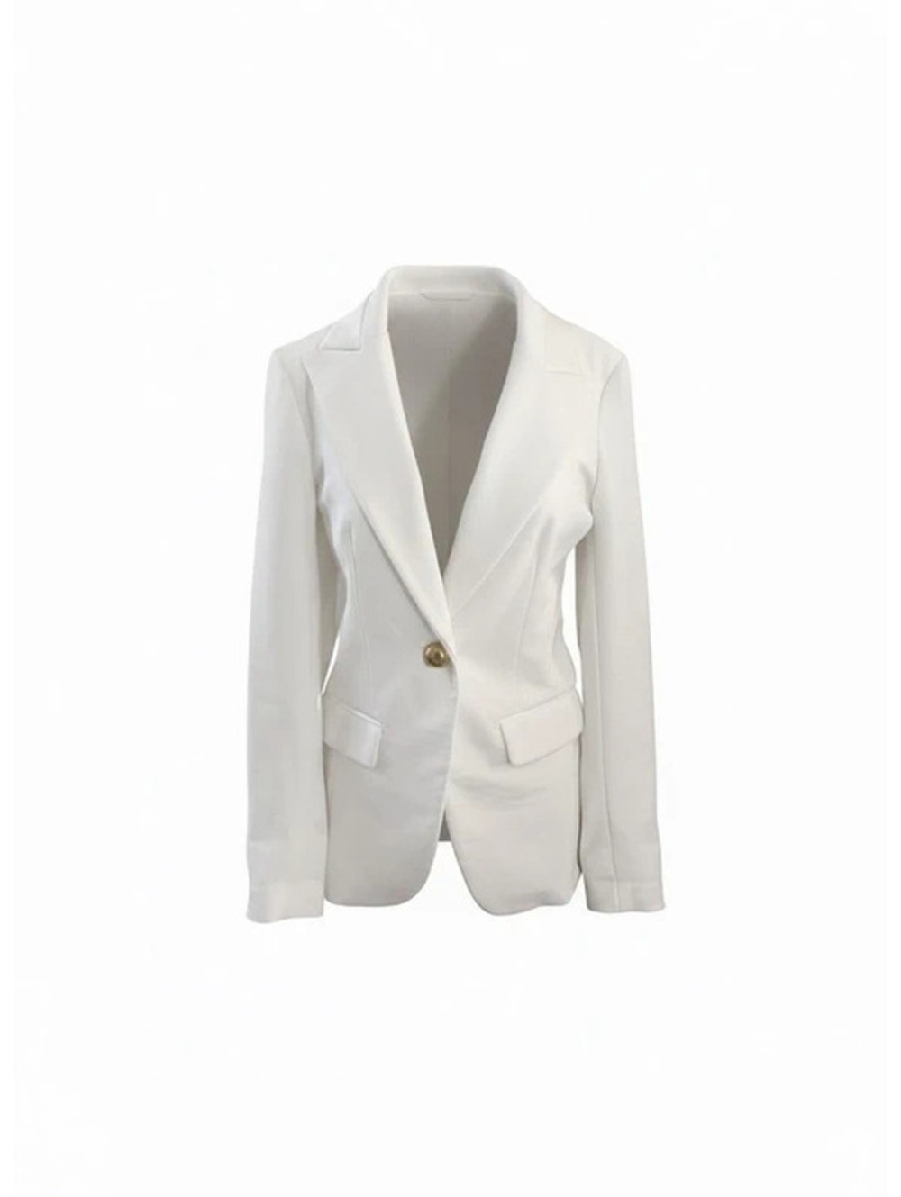 White Single-Button Blazer OXOX